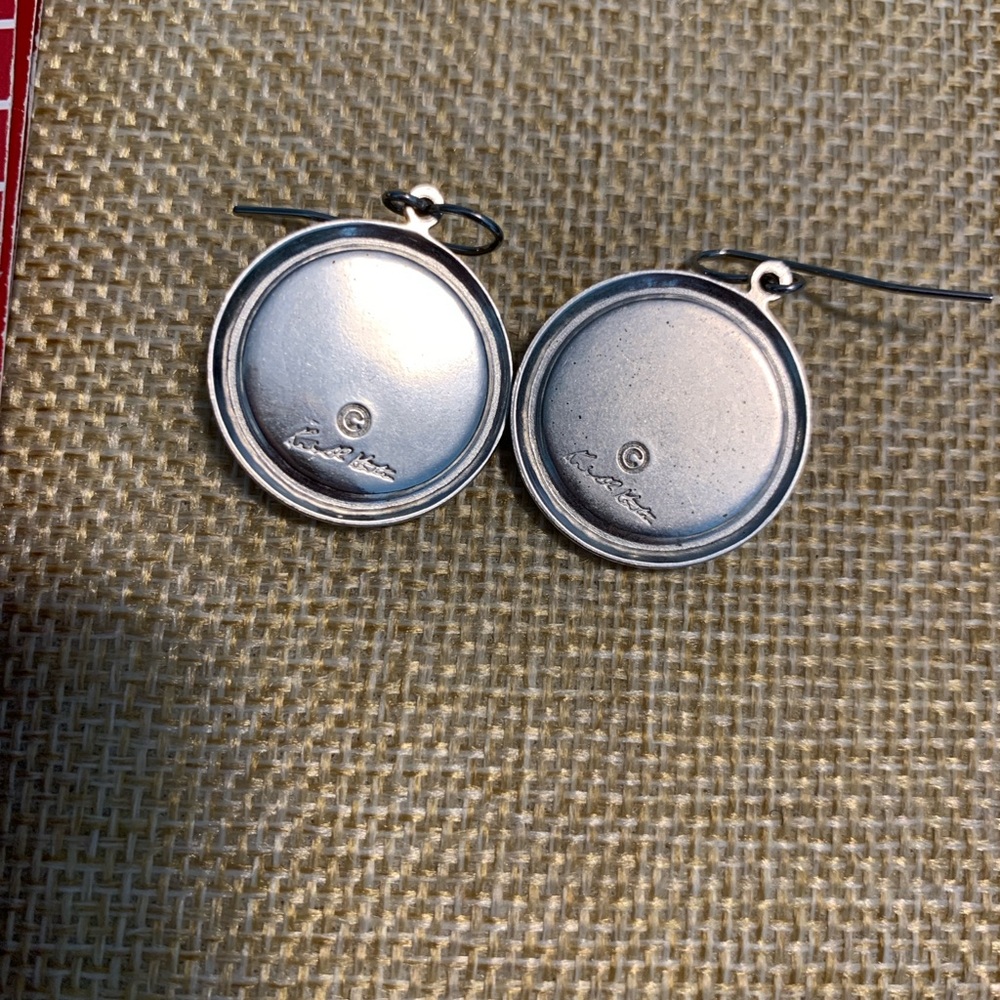 Equal armed cross from Book of Kells earrings, stamped - Picture 3 of 8